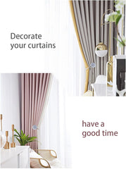 Crystal Flower Magnetic Curtain Tiebacks for Drapes & Curtains (2 Pack)