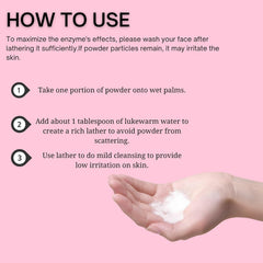 Japanese Enzyme Powder Face Wash - Gentle Exfoliating Cleanser for Smooth, Bright Skin - 32 Travel-Friendly Pods (Pink Edition)