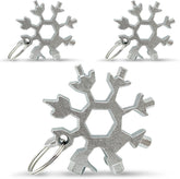 3-pack 18-in-1 snowflake shaped multi-tool keychain with screwdriver, bottle opener and key ring for camping and everyday carry
