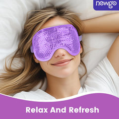 NEWGO Cooling Gel Eye Mask - Reusable Cold Eye Pack for Puffy Eyes, Dark Circles & Headache Relief