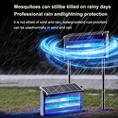 Solar Mosquito Zapper Outdoor – Rechargeable UV Bug Zapper with White & Purple Light | IP44 Waterproof Insect Killer