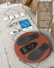 Rechargeable Foot Massager for Neuropathy - EMS & TENS Stimulator with 660-850nm Red Light Therapy for Pain & Plantar Fasciitis