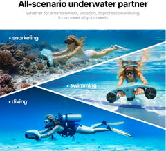 Asiwo Manta 2 Underwater Scooter — Dual Motor Sea Scooter with Camera Mount for Diving & Snorkeling