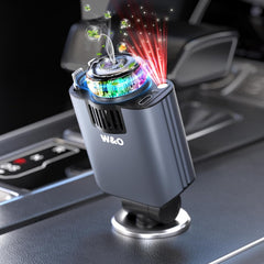 5-in-1 Retractable Car Charger 69W Fast Charging with Starlight & Aromatherapy
