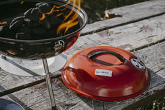 Gas One Portable Charcoal Grill - Compact BBQ Grill with Warming Rack for Camping, Backyard & Outdoor
