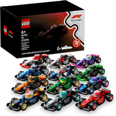 F1 Collectible Race Cars 6-Pack - Mystery Building Set for Kids, Party Favors & Gift, Ages 6+ (66796)