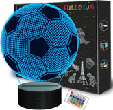 Soccer 3D LED Night Light – 16 Color Remote Control Football Lamp for Kids