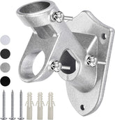 Heavy duty aluminum alloy flag pole bracket mounted on house porch wall at 45 and 90 degree positions holding flag