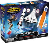Stomp Rocket launcher with 3 NASA foam rockets