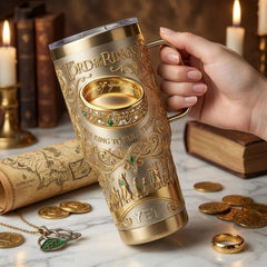Lord of the Rings 40oz Tumbler with Handle | Insulated Stainless Steel