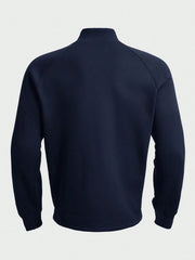Men's Premium Half-Zip Sweatshirt – Navy Blue Pullover with Ribbed Cuffs