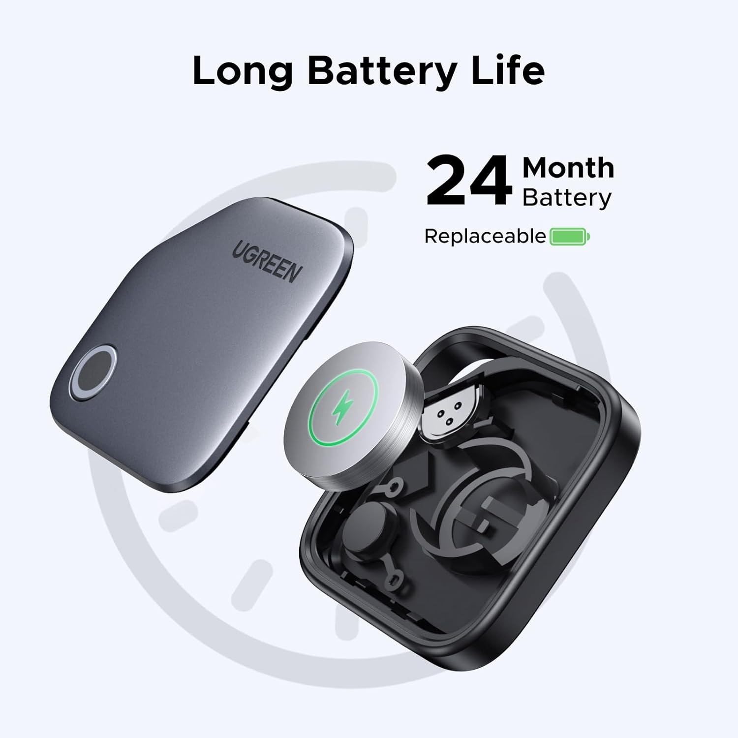 UGREEN FineTrack Air Tracker - Bluetooth Item Finder for Apple Find My, Smart Tag for Keys & Luggage (iOS)