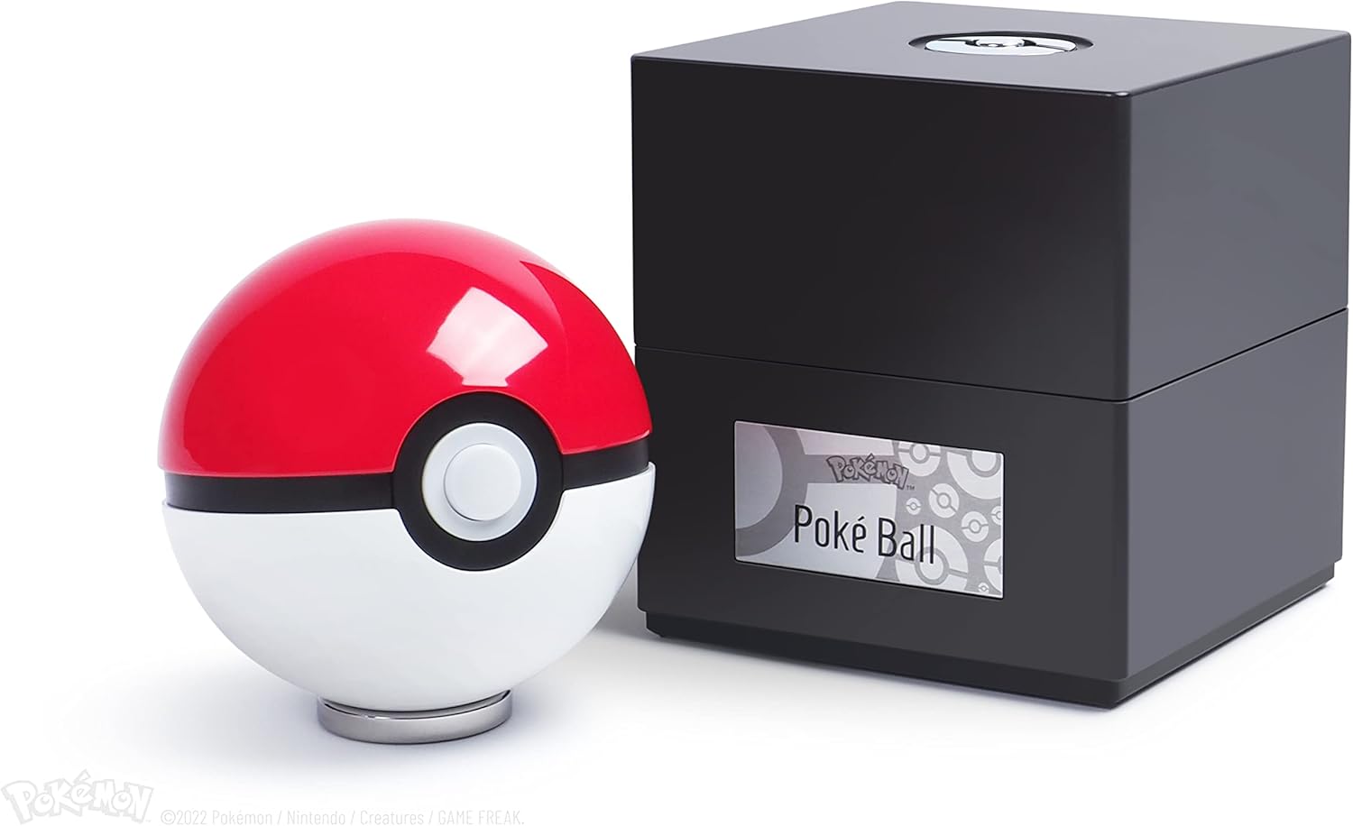 The Wand Company Original Poké Ball — Die-Cast Electronic Replica with Light-Up Display Case