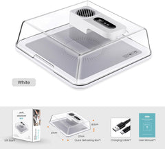Rapid Defrosting Tray for Frozen Meat – Fast Meat Thawing Tray with Airflow Technology | No Microwave or Water Needed (White)