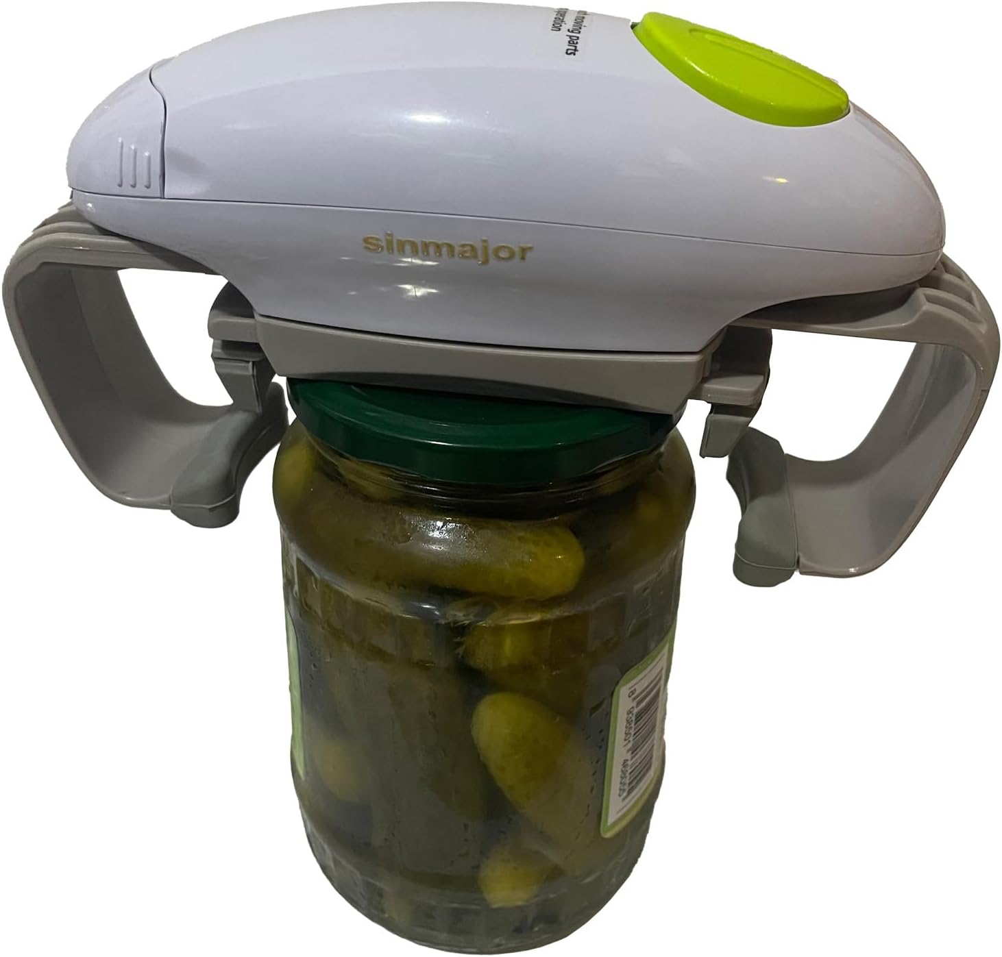 Electric Jar Opener – Automatic One-Touch Lid Opener for Seniors & Arthritis | Fits Almost All Lid Sizes (White)