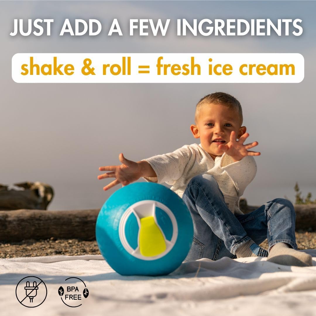 YayLabs SoftShell Ice Cream Ball - Make Homemade Ice Cream, Fun Outdoor Ice Cream Maker for Kids & Camping