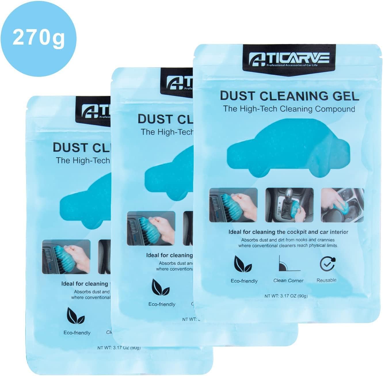 Car Cleaning Gel Putty Slime – Auto Interior Detailing Tool for Vents, Keyboard & Crevice Dust Cleaner