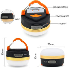 Rechargeable LED Camping Lantern – Portable Magnetic Tent Light & Power Bank