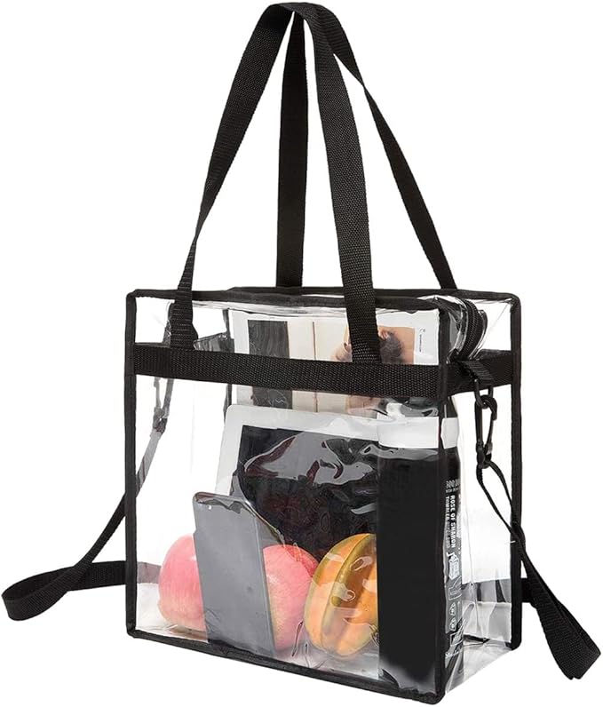 Clear Stadium Bag 12x6x12 – NFL & Concert Approved Clear Tote Bag for Women