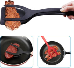 2-in-1 Flip Spatula Tong – Non-Stick Pancake Egg Turner with Silicone Handle | 12 Inch Kitchen Spatula