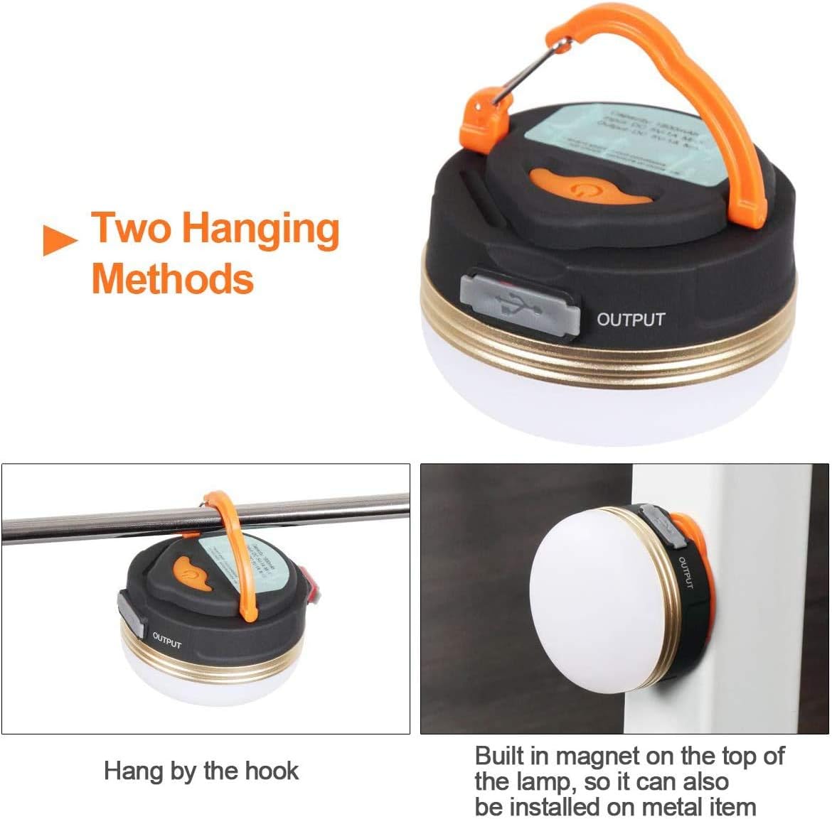 Rechargeable LED Camping Lantern – Portable Magnetic Tent Light & Power Bank