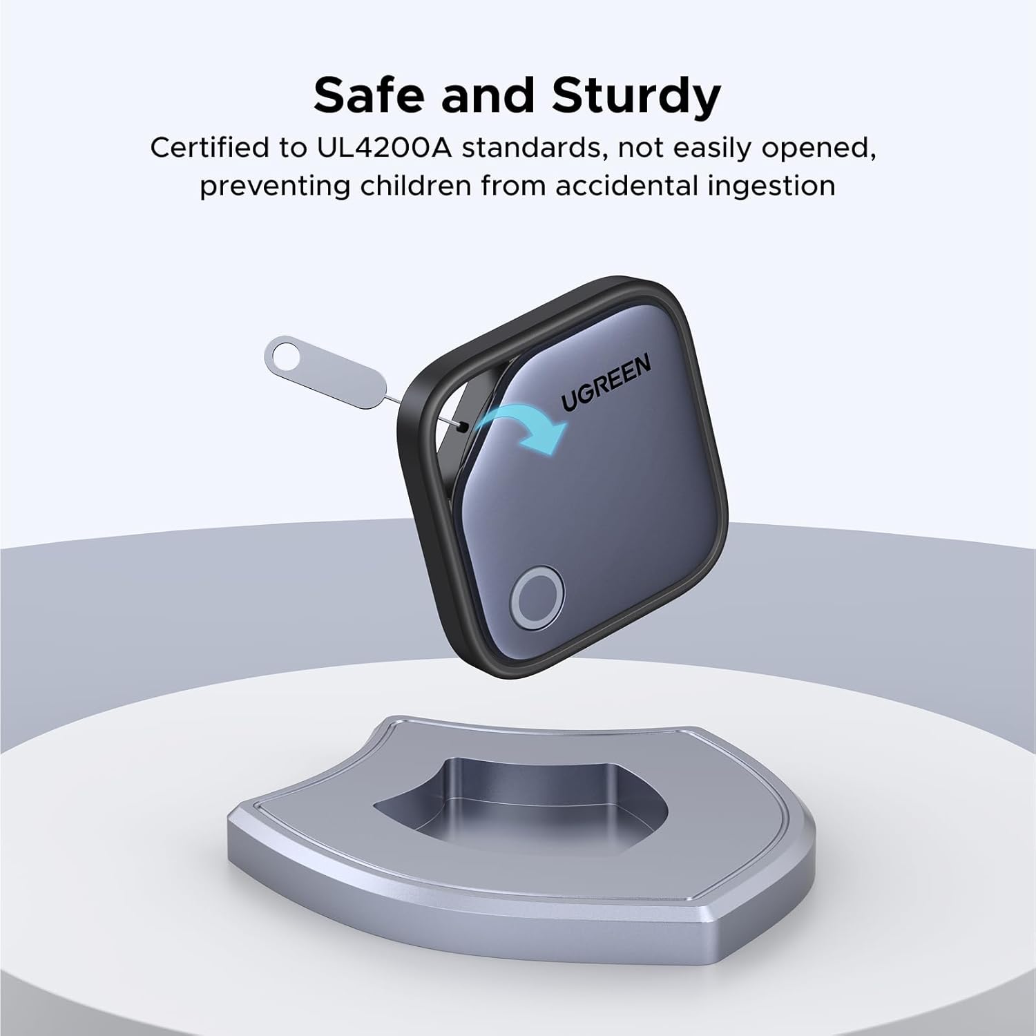 UGREEN FineTrack Air Tracker - Bluetooth Item Finder for Apple Find My, Smart Tag for Keys & Luggage (iOS)