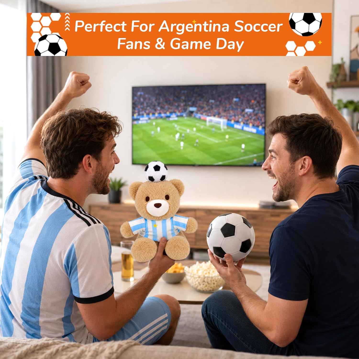2026 FIFA World Cup Soccer Teddy Bear – 8" Plush Stuffed Animal | Soccer Gift for Kids
