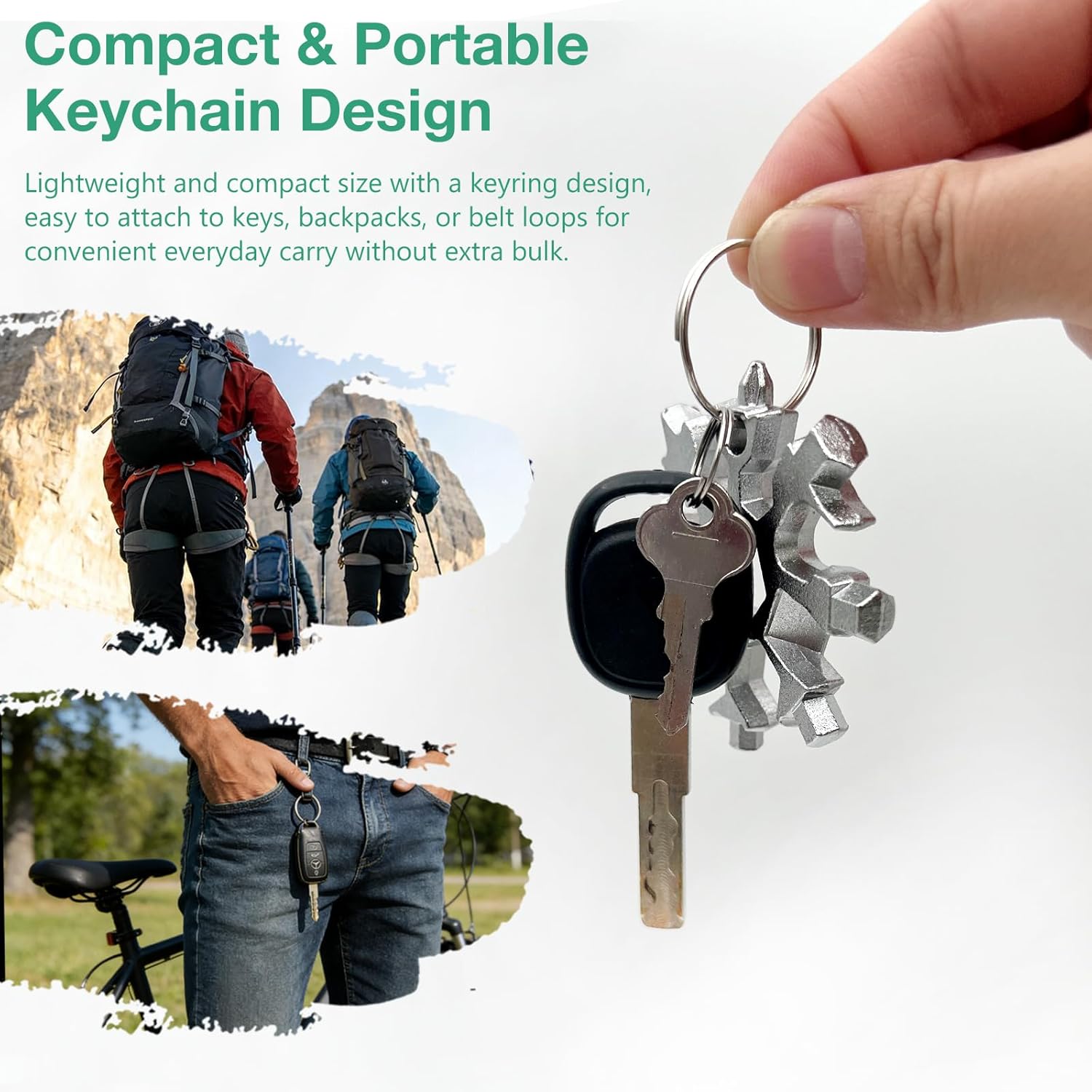 3-Pack 18-in-1 Snowflake Multi-Tool Keychain – Pocket EDC Camping Tool with Screwdriver & Bottle Opener
