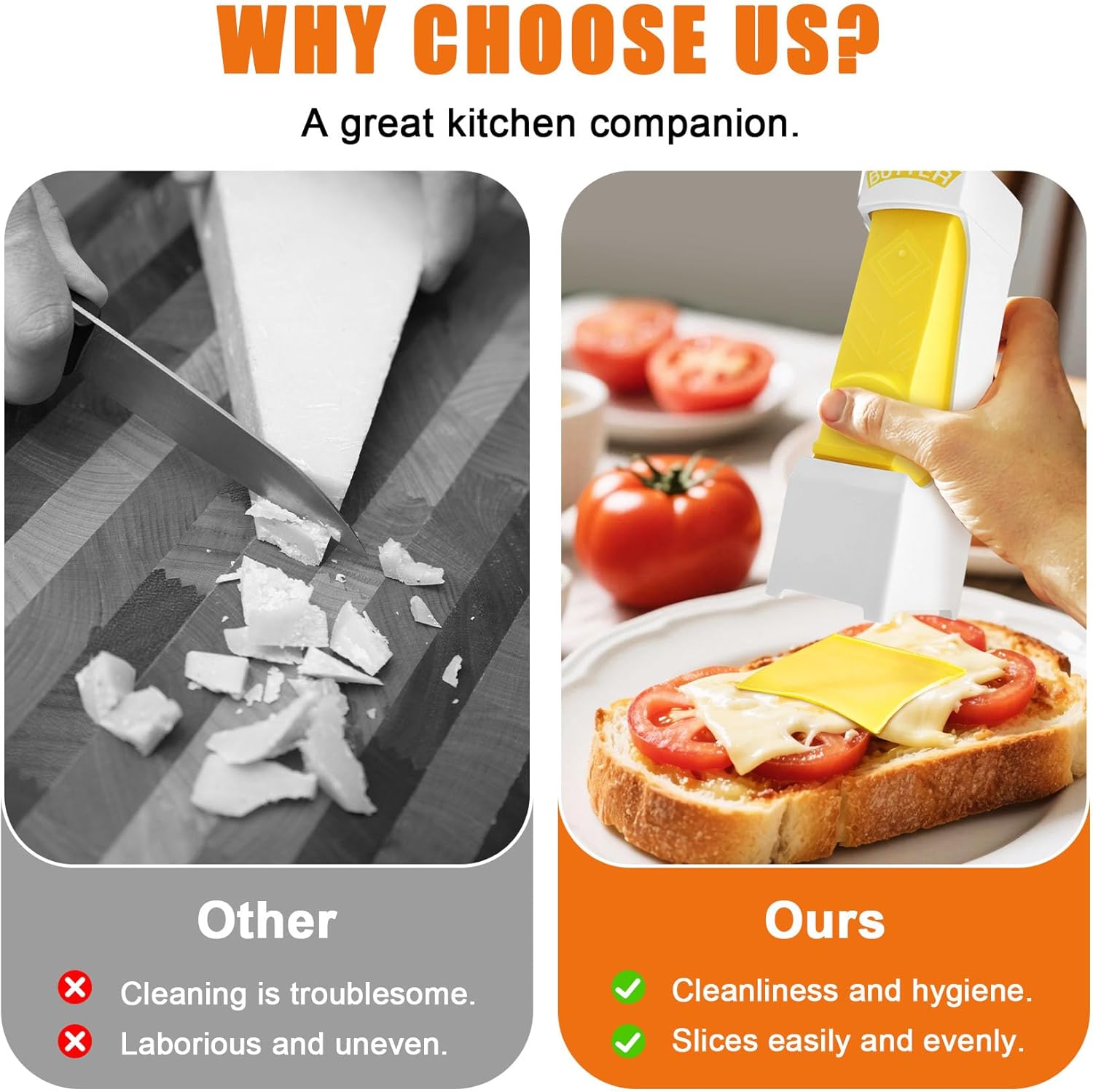One-Press Butter Slicer – Stainless Steel Butter Cutter