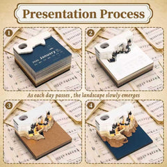3D Memo Pad Calendar 2026 – Magic Castle DIY Tear-Away Art