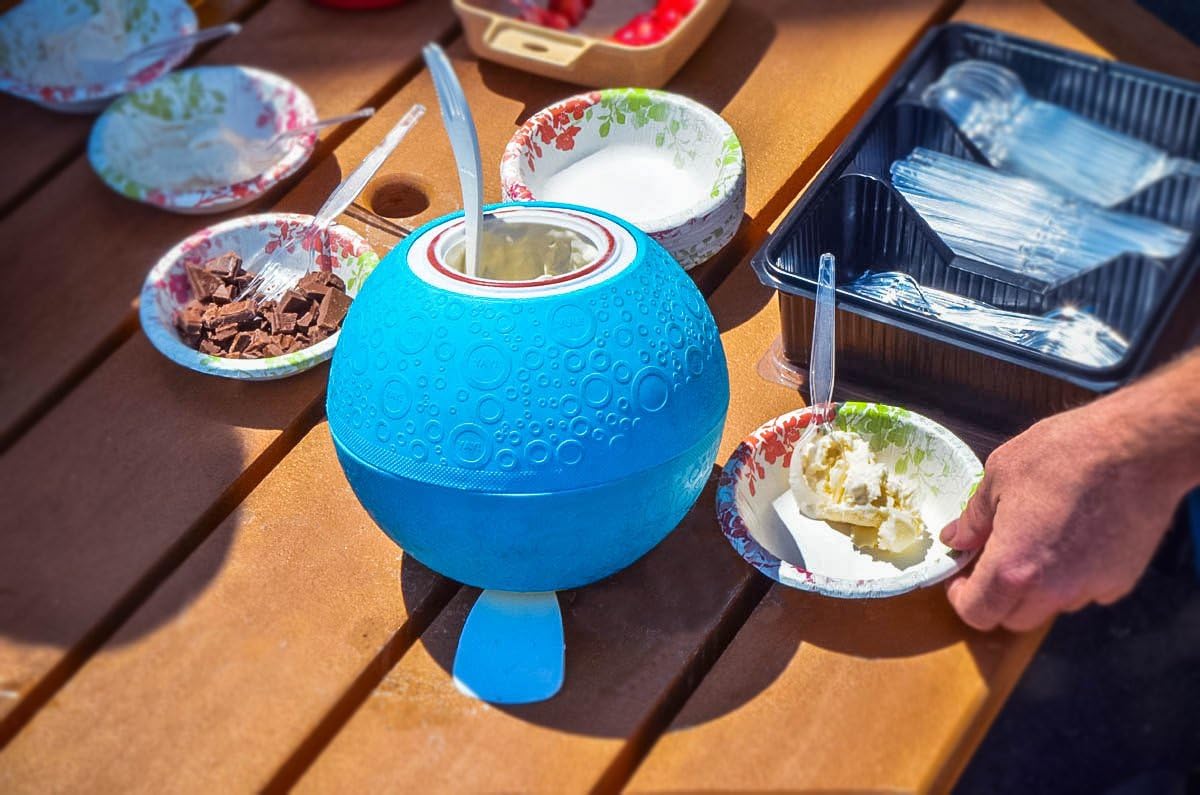 YayLabs SoftShell Ice Cream Ball - Make Homemade Ice Cream, Fun Outdoor Ice Cream Maker for Kids & Camping