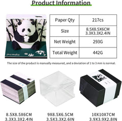 2026 3D Panda Desk Calendar with LED Light - Paper Carving Sticky Note Memo Pad, Creative Desktop Gift