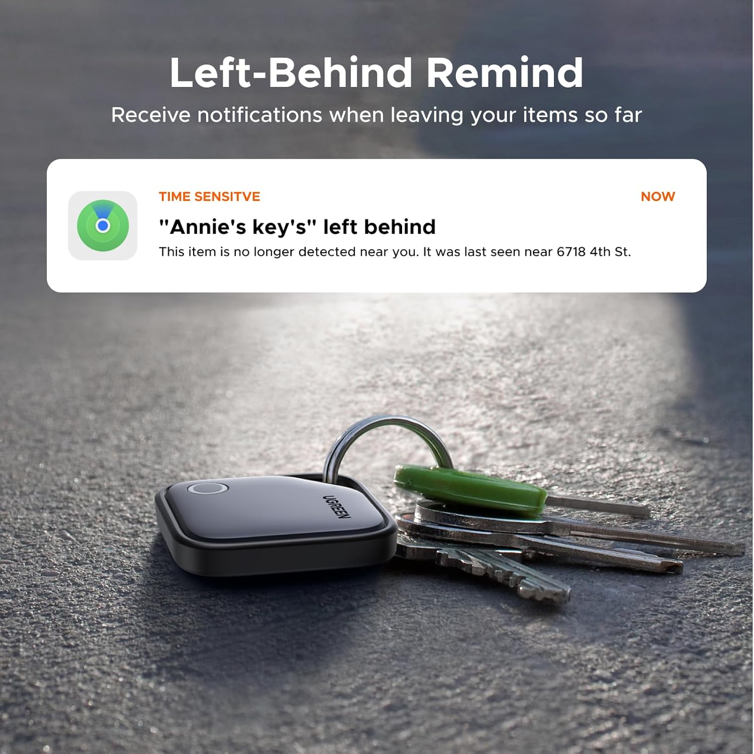 UGREEN FineTrack Air Tracker - Bluetooth Item Finder for Apple Find My, Smart Tag for Keys & Luggage (iOS)
