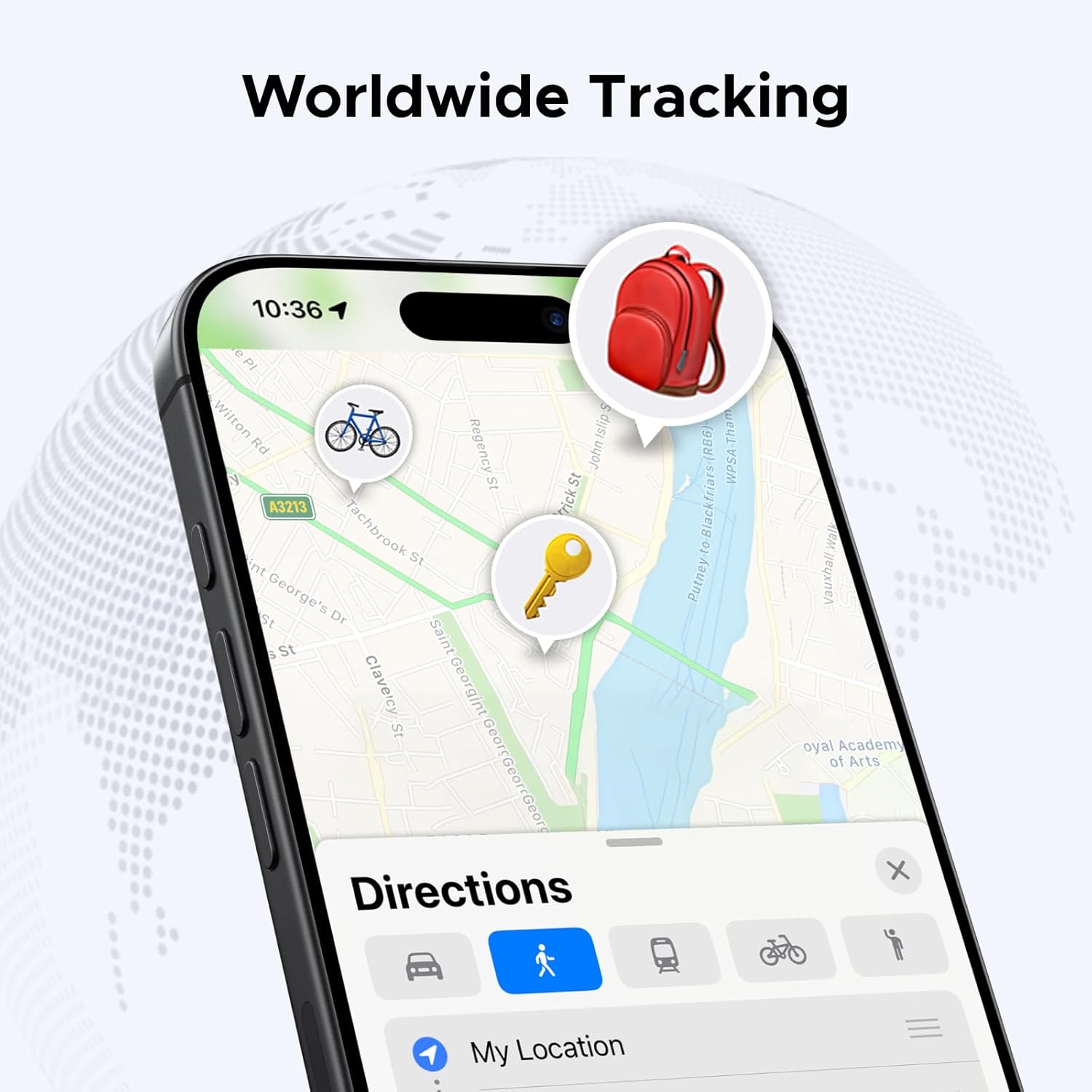 UGREEN FineTrack Air Tracker - Bluetooth Item Finder for Apple Find My, Smart Tag for Keys & Luggage (iOS)