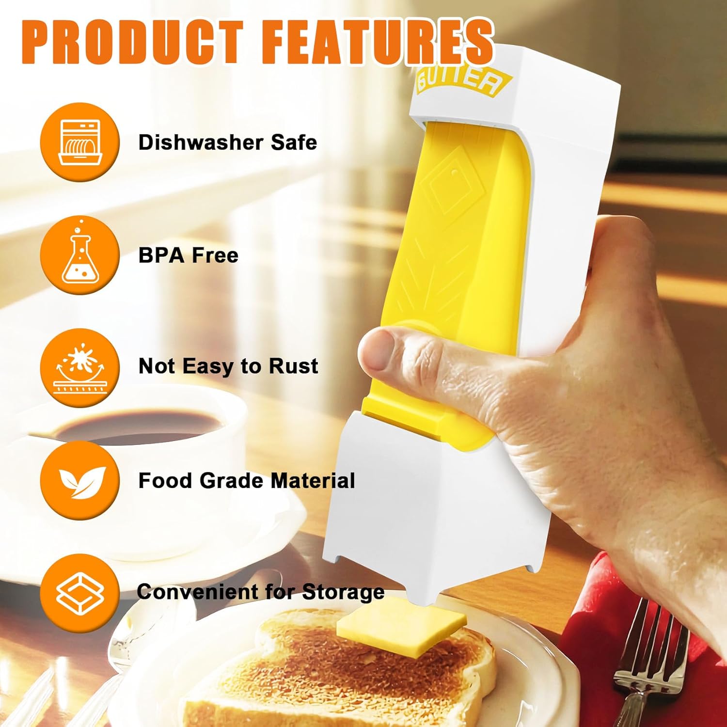 One-Press Butter Slicer – Stainless Steel Butter Cutter
