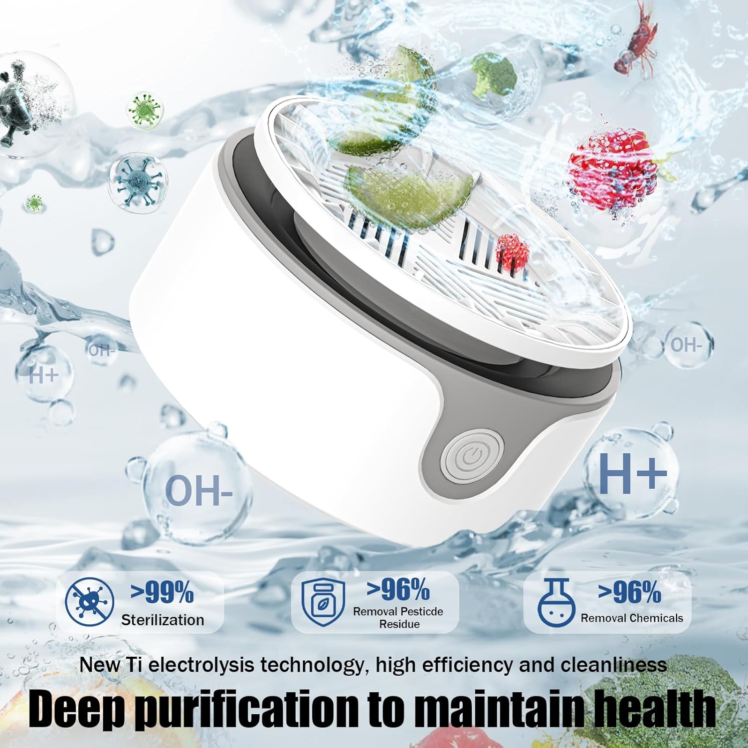 Fruit & Vegetable Washing Machine | Titanium Electrolysis Purifier