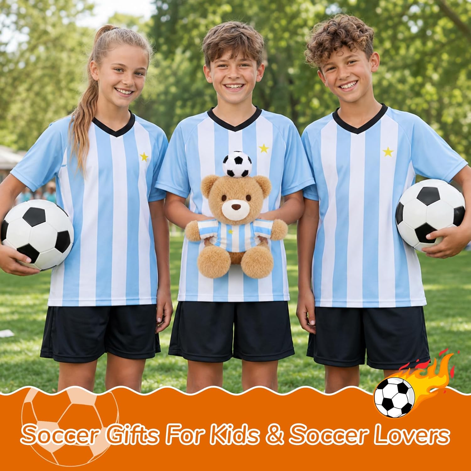 2026 FIFA World Cup Soccer Teddy Bear – 8" Plush Stuffed Animal | Soccer Gift for Kids