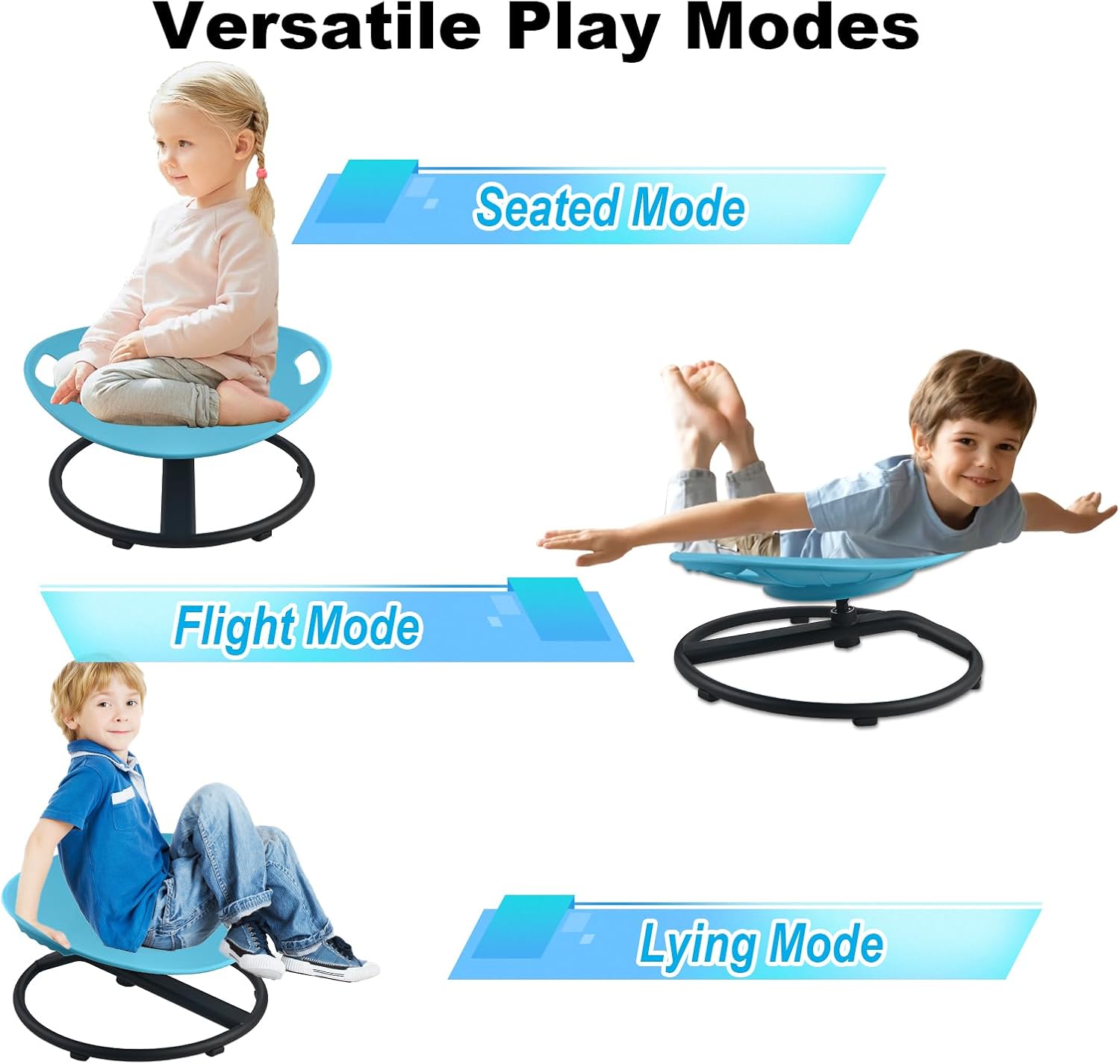 Kids Sensory Spinning Chair – 360° Swivel Seat for Children Ages 3-7 | Autism ADHD Sensory Toy | Supports up to 330 lbs