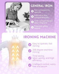 Automatic Ironing Machine & Clothes Steamer - Smart Wrinkle-Free Home Ironing Station for Shirts, Pants, & Shoes