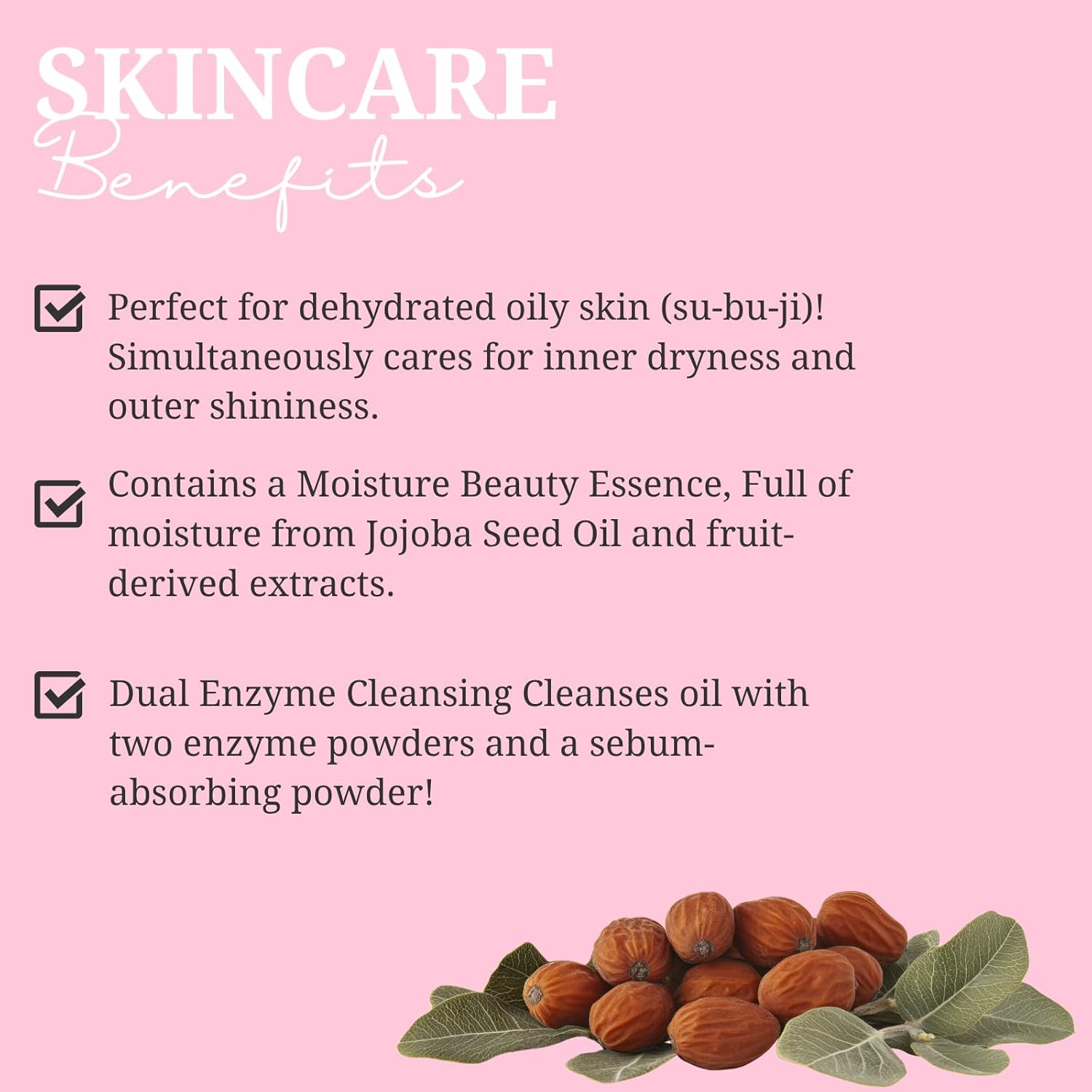Japanese Enzyme Powder Face Wash - Gentle Exfoliating Cleanser for Smooth, Bright Skin - 32 Travel-Friendly Pods (Pink Edition)
