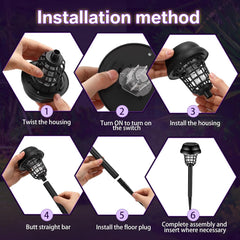 12-Pack Solar Bug Zapper Outdoor – UV Mosquito Killer Lamp with Warm & Purple Light | Auto On/Off Garden Pest Repeller