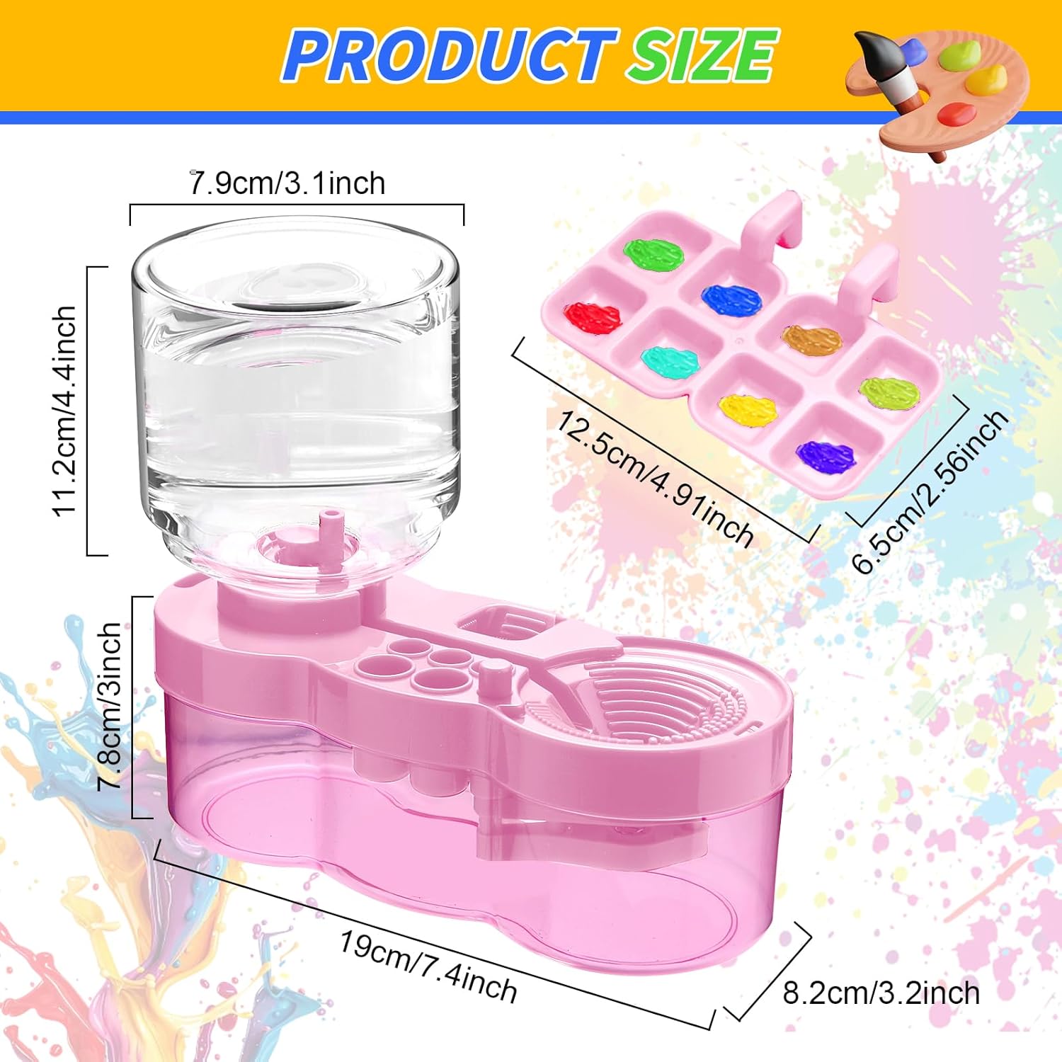 Upgraded Paint Brush Cleaner Cup | Water Circulation Rinser for Artists