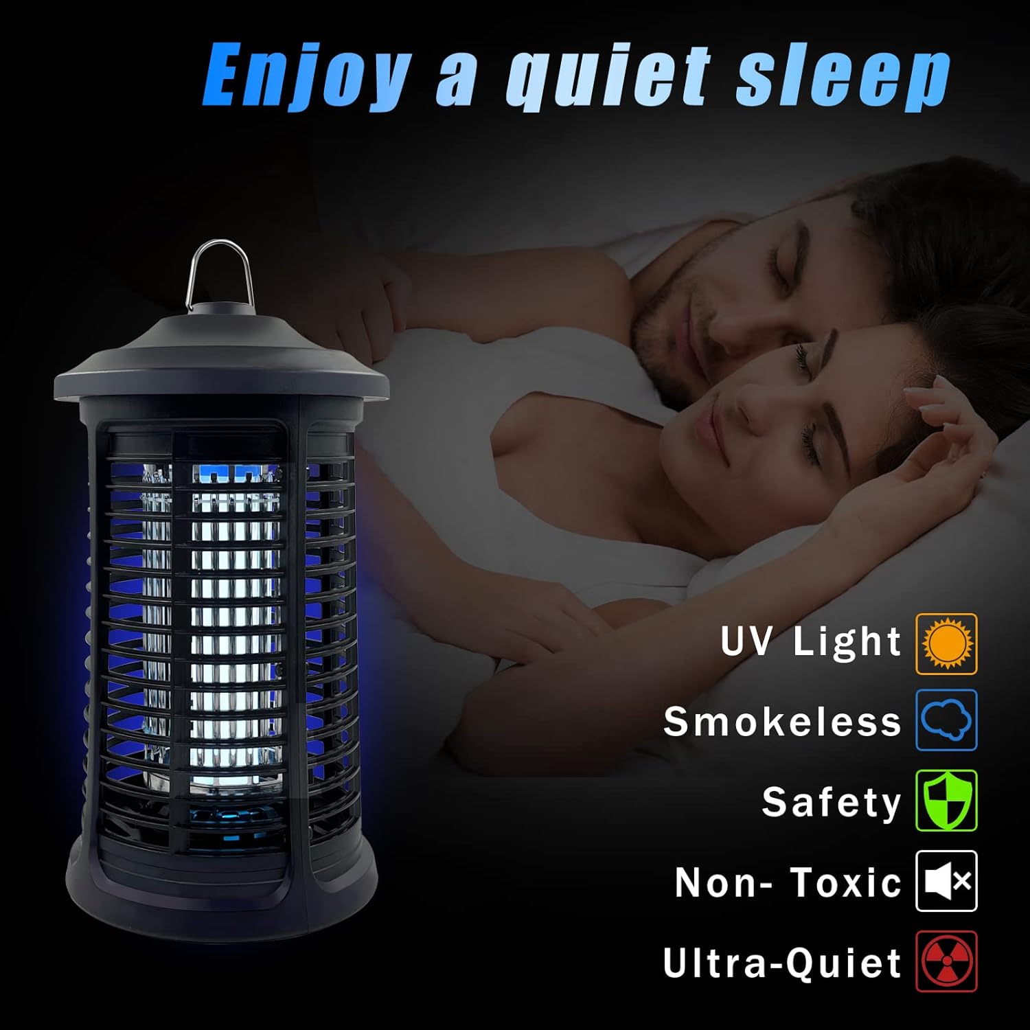 15W Electric Bug Zapper Outdoor & Indoor – 4200V UV Light Mosquito Killer Lamp | 1000 Sq Ft Coverage