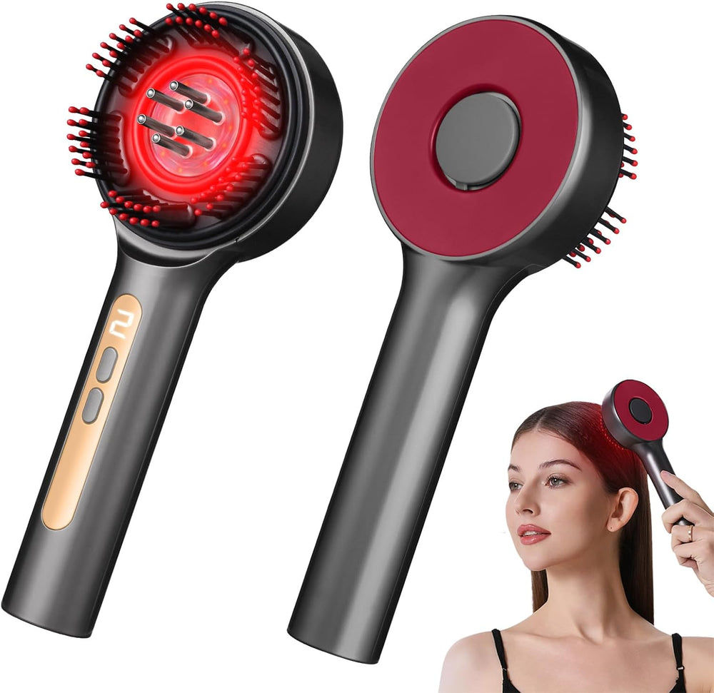 Electric waterproof scalp massager comb with silicone bristles