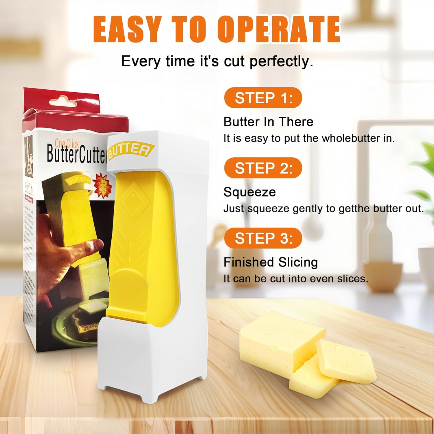 One-Press Butter Slicer – Stainless Steel Butter Cutter
