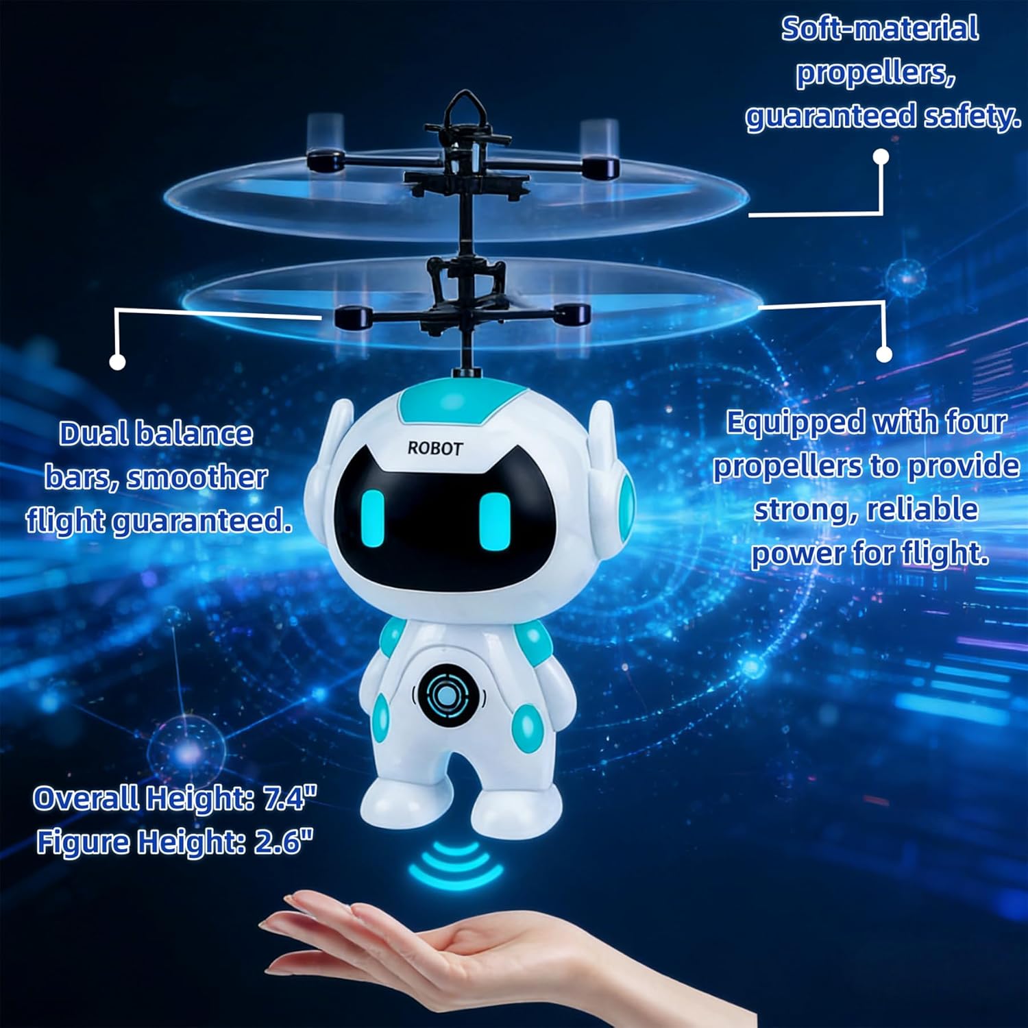 Mini Drone for Kids with LED Lights – Rechargeable Indoor Flying Toy