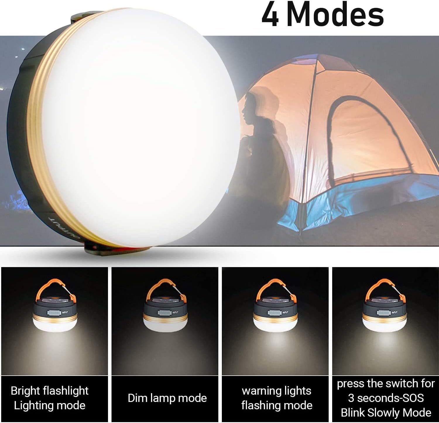 Rechargeable LED Camping Lantern – Portable Magnetic Tent Light & Power Bank