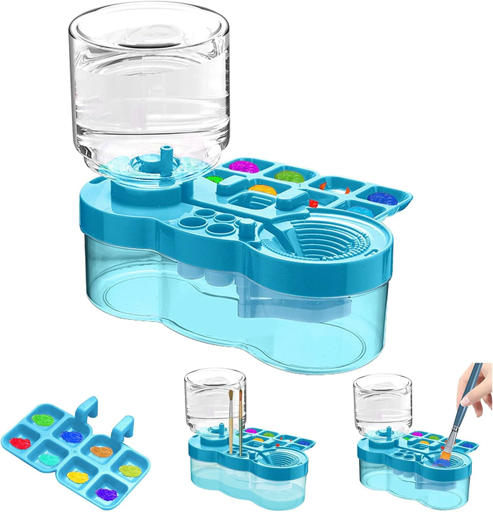 Upgraded automatic paint brush cleaner with running water circulation
