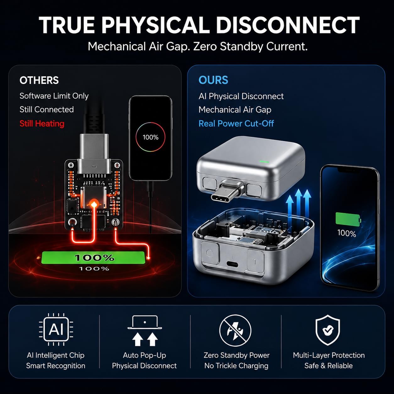 140W USB-C Fast Charger | Auto-Stop Smart Adapter