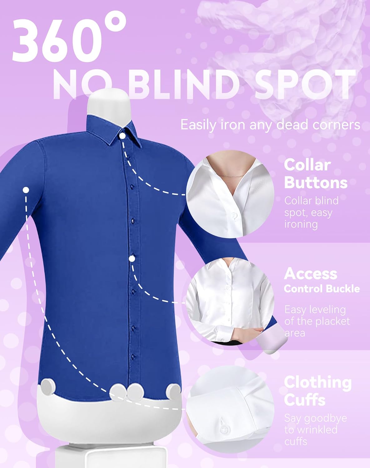 Automatic Ironing Machine & Clothes Steamer - Smart Wrinkle-Free Home Ironing Station for Shirts, Pants, & Shoes